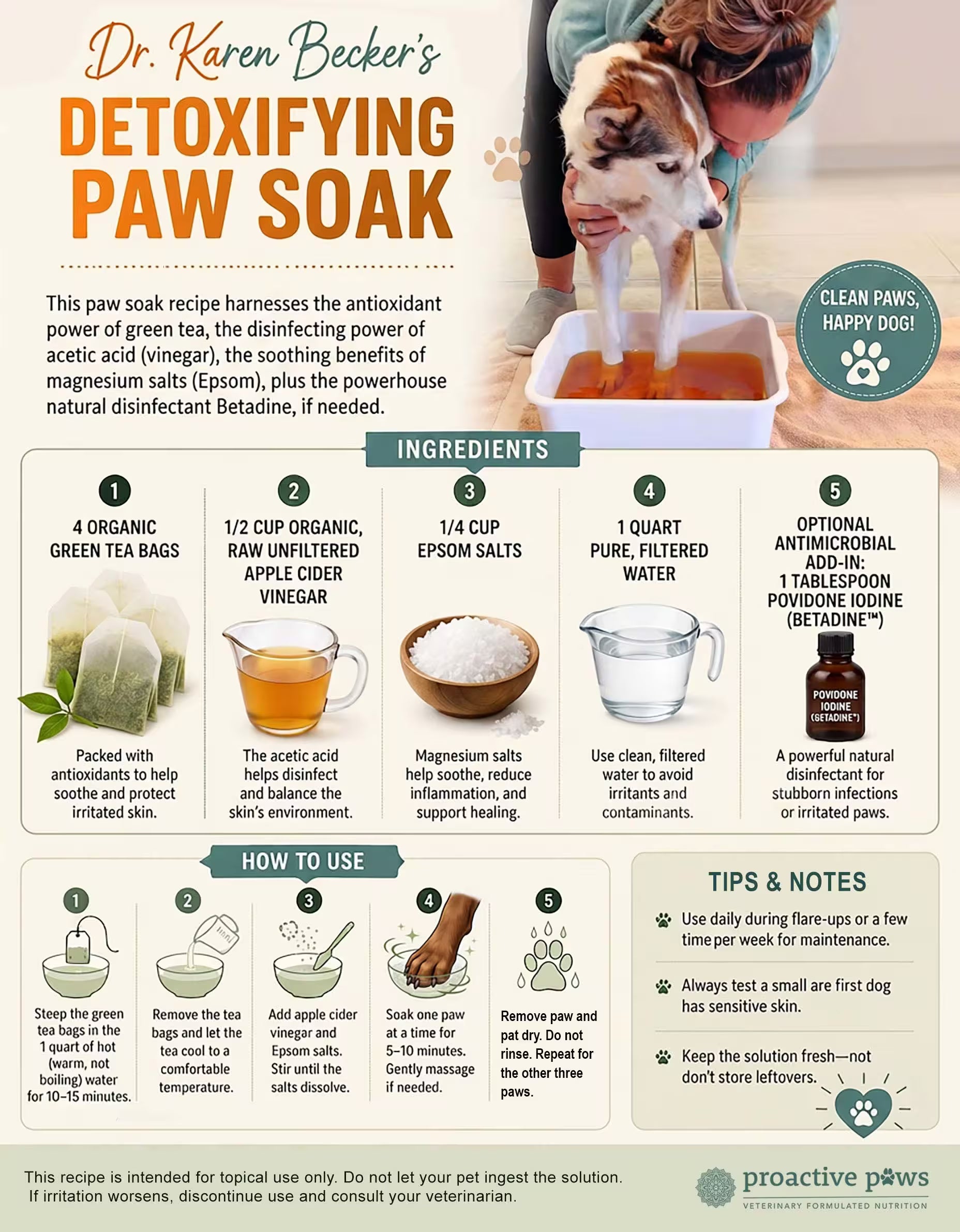 “Dr. Karen Becker’s Detoxifying Paw Soak