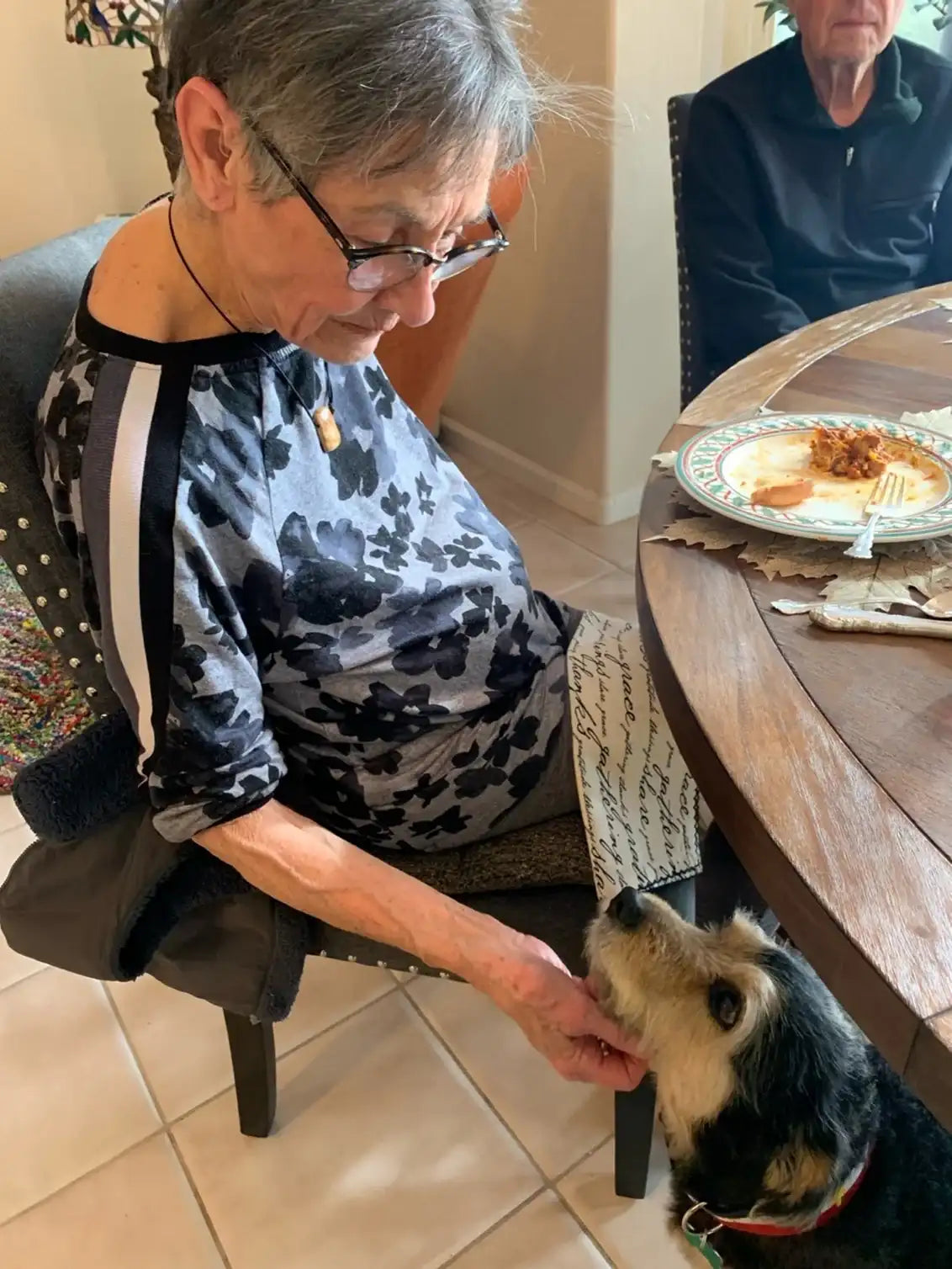 mama becker senior dog homer christmas eve