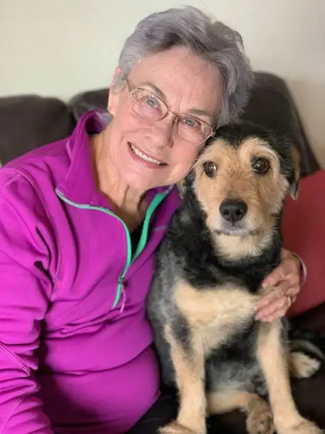 mama becker wtih homer after rescue