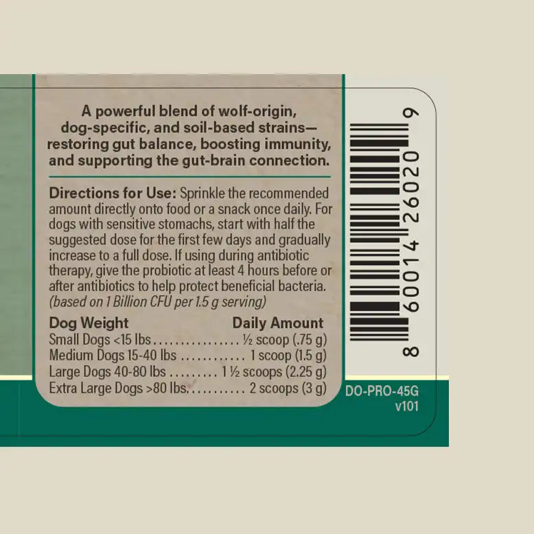 primitive probiotics label direction of use