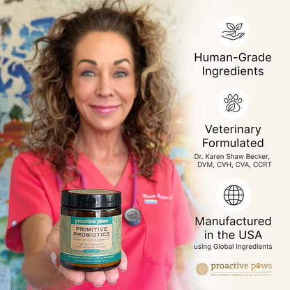 proactive paws primitive probiotics with dr karen becker