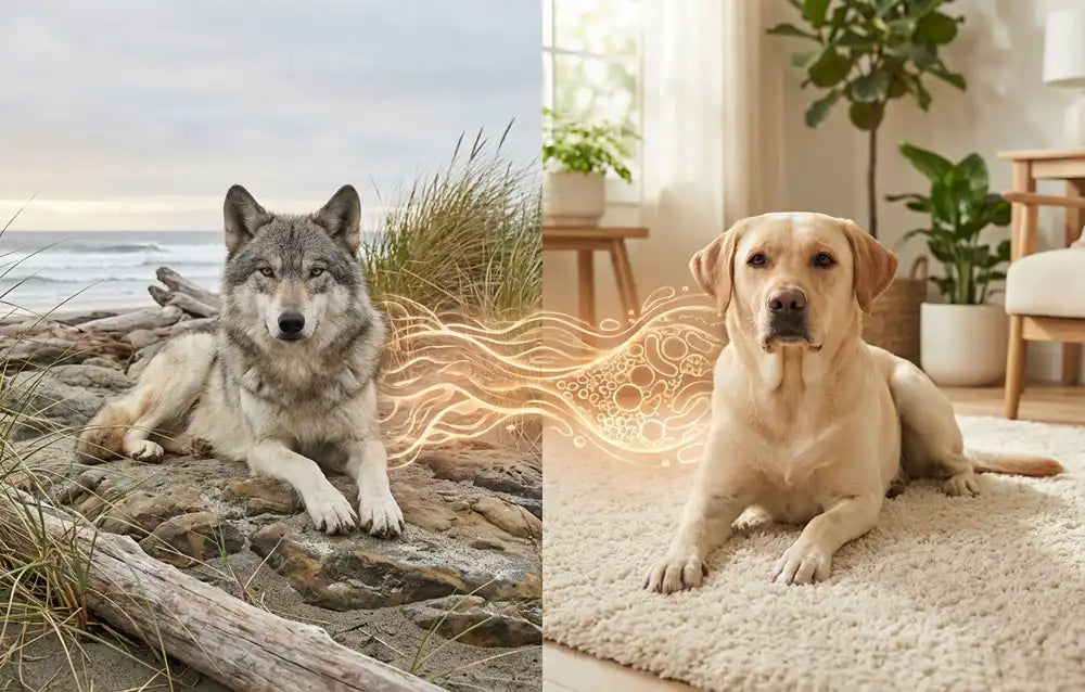 wolves dogs gut health